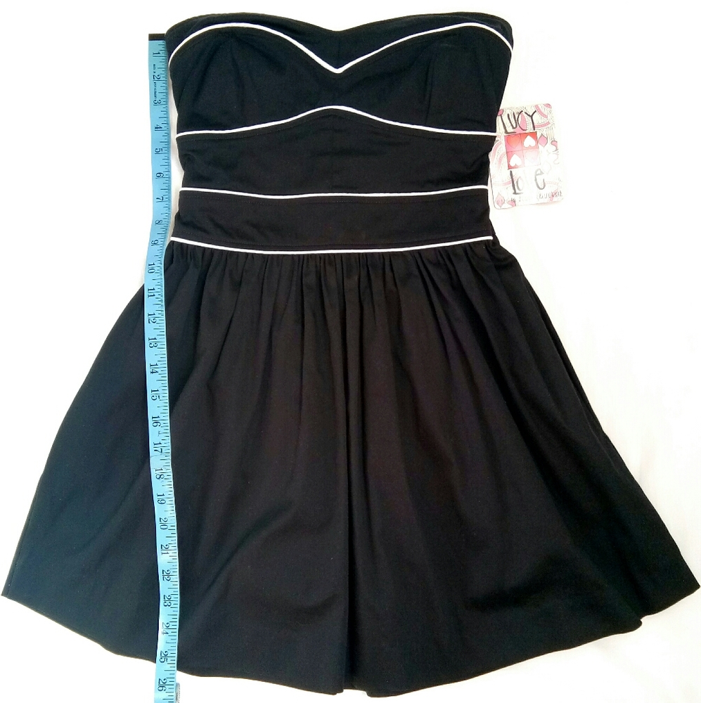 NWT Lucy Love Strapless Mini Dress Black - Picture 5 of 9